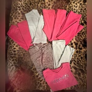 6 pants, 1 top sold together. All are size S 6/6x